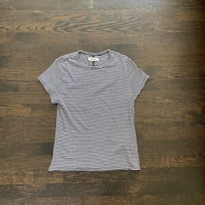 Madewell Black and White Striped Tee
